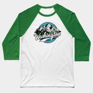 Washington Mountain  Outdoors Baseball T-Shirt